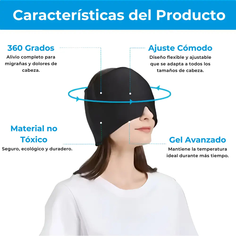 AuraCap™ Confort Avanzado de Gel Para el Alivio de Migrañas