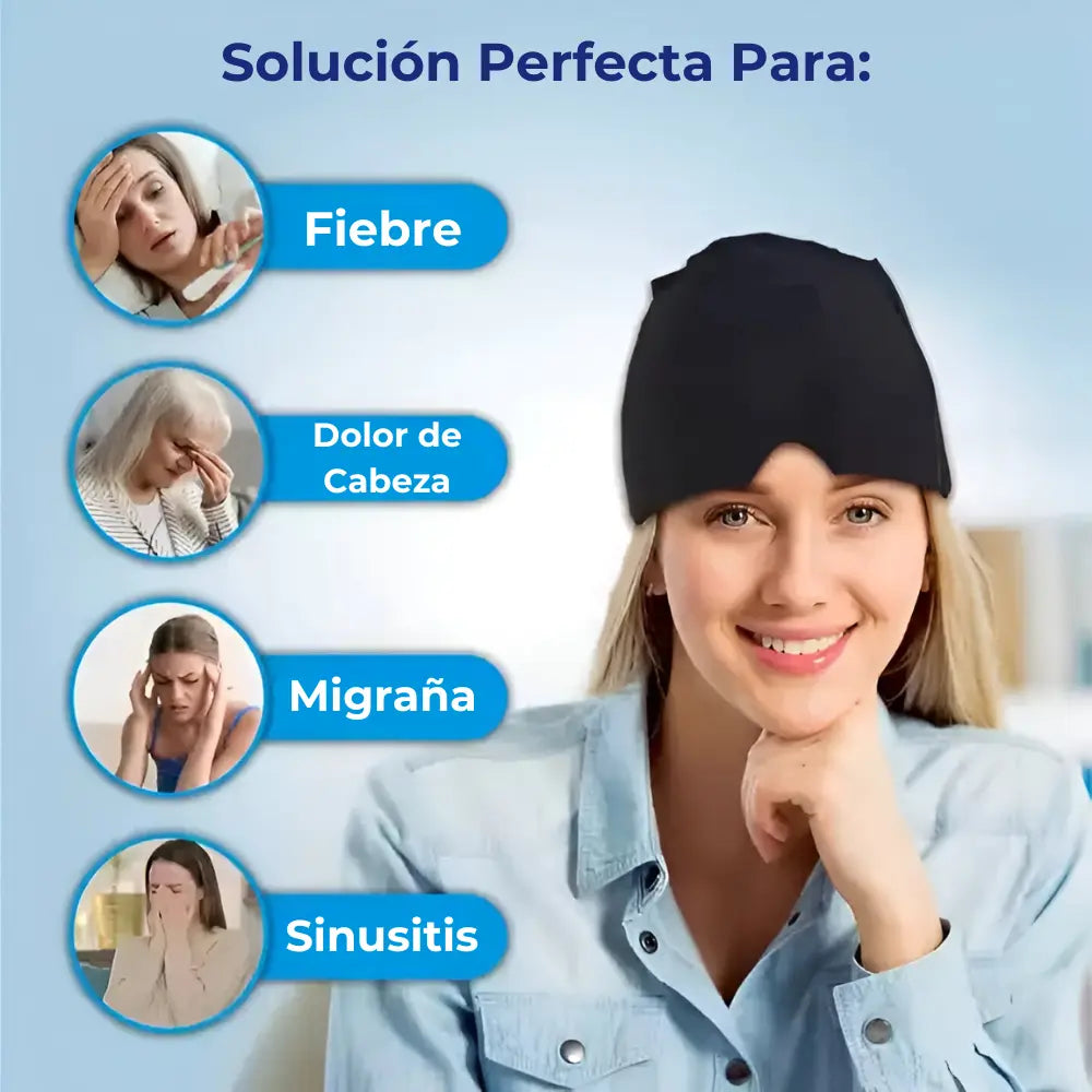 AuraCap™ Confort Avanzado de Gel Para el Alivio de Migrañas