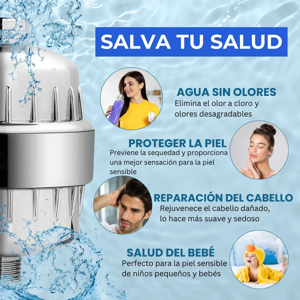 Filtro de Ducha de 20 Etapas: Para Una Mejor Piel y Cabello