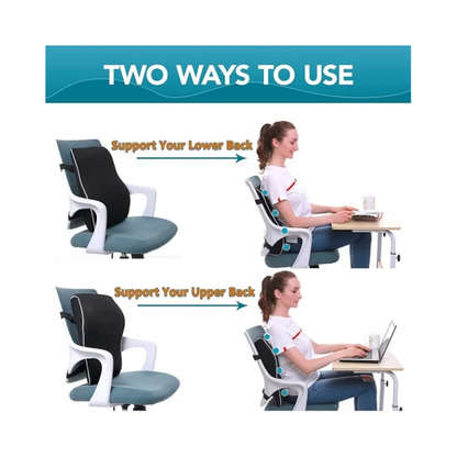 PostureMate™ - Memory Foam Back Support Pillow for Office Chair or Car