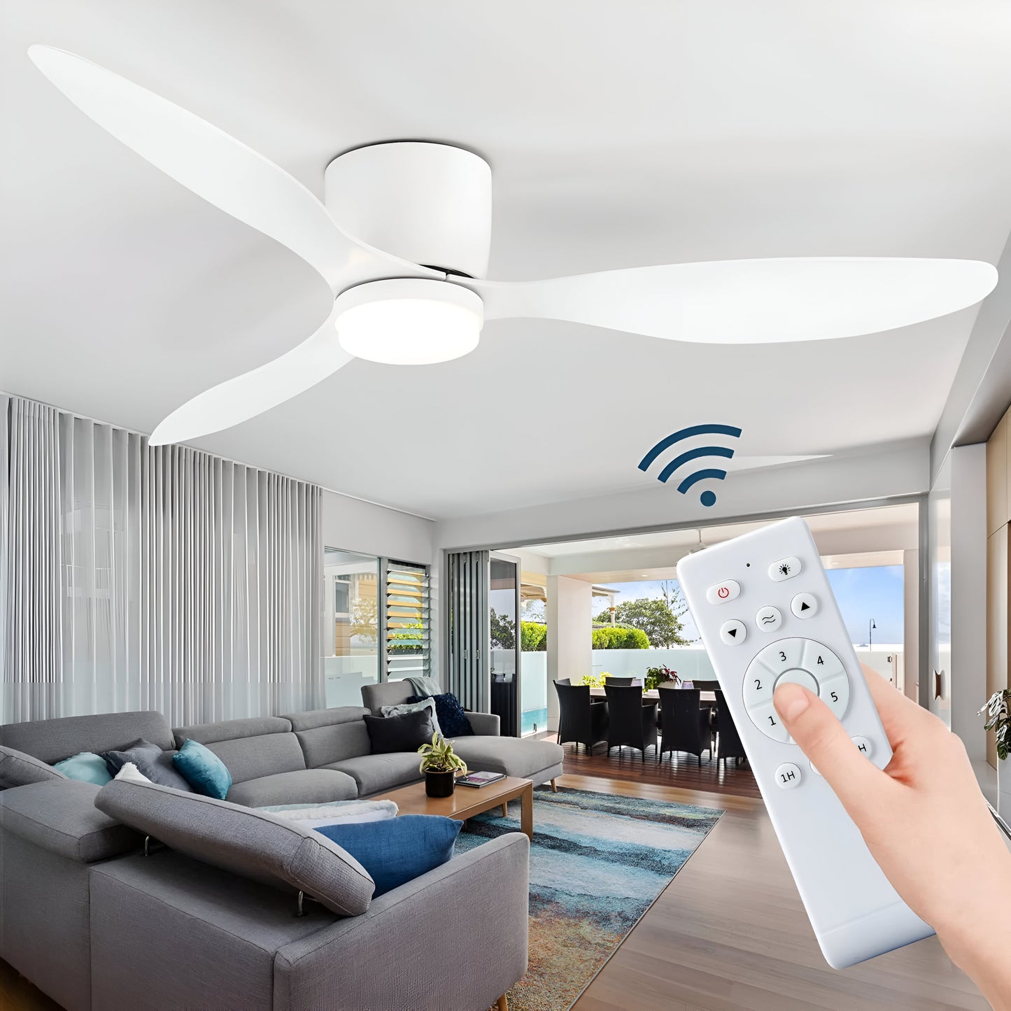 LED Ceiling Fan with Remote Control